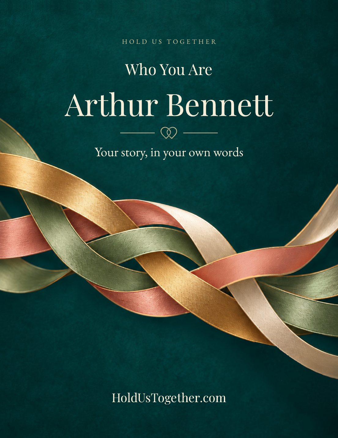 Sample cover: Who You Are, featuring example storyteller Arthur Bennett